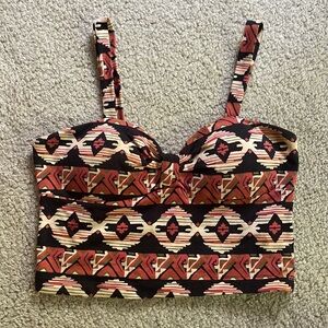 Forever 21 crop top Aztec print